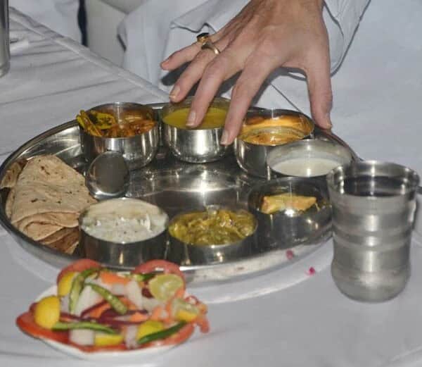 amit shah lunch at kaushal kishore house