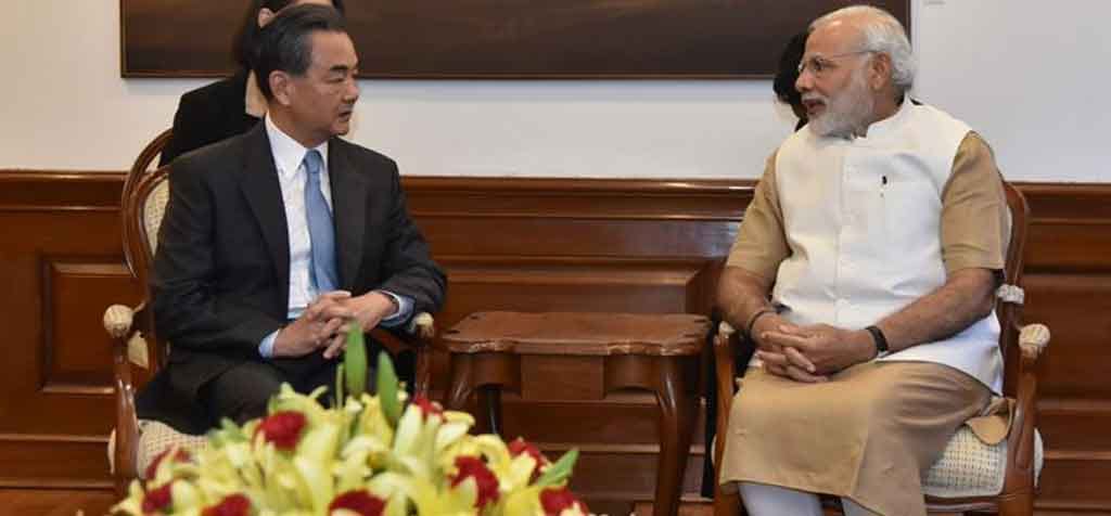  Chinese foreign minister calls on PM first then holds talks with Sushma Swaraj