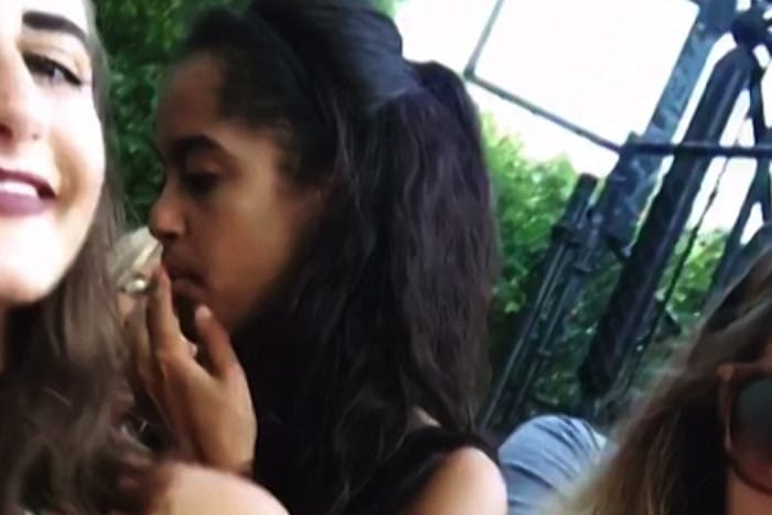 US president Barack Obama daughter Malia Obama CAUGHT On Camera Smoking Pot