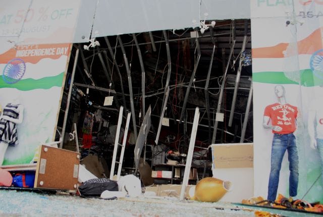Showroom demolished by lightning, survived 25