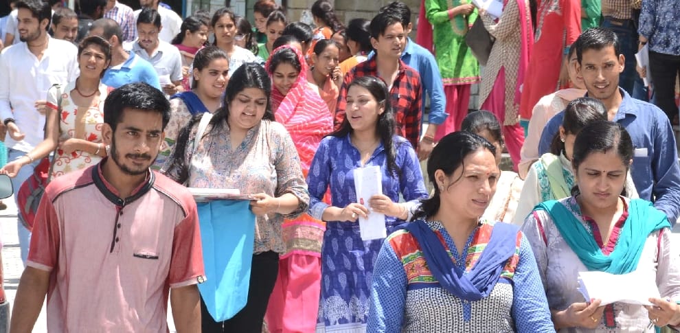 Patwari written test held in Himachal.