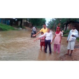 rewari,flood situation,house,water, rain