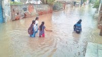 rain in tohana, monsoon in fatehabad, road full to rain water, fatehabad