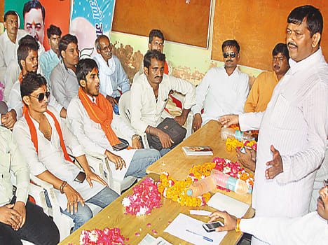 BJP members filled in the election fervor