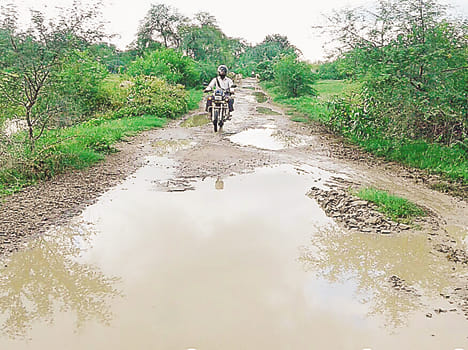 Rain-ravaged roads transformed into swamp