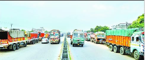 Possession of the trucks on highway
