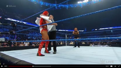 wardrobe malfunction in WWE ring