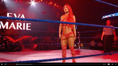 wardrobe malfunction in WWE ring