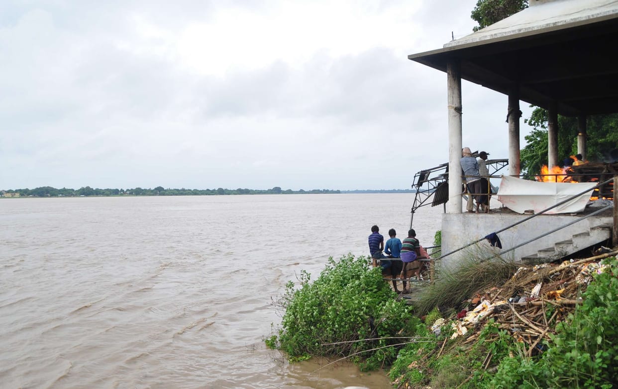 One and a half meters below the danger mark of Ganga