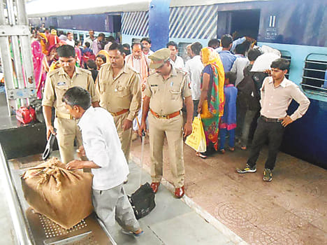 Checking station and trains run campaign