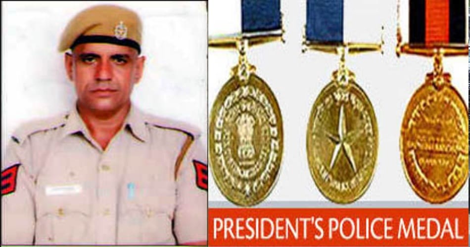 police homeguard, pawan kumar, President Medal by by UT Administartor at Chandigarh