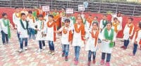 students play on street, celebrating, independence day, kaithal