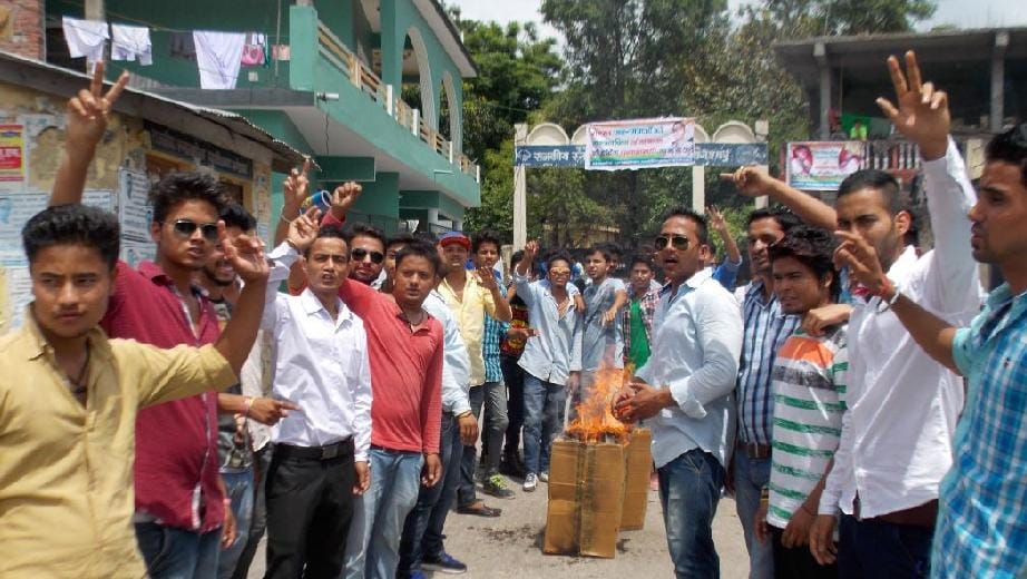 Students burned effigies
