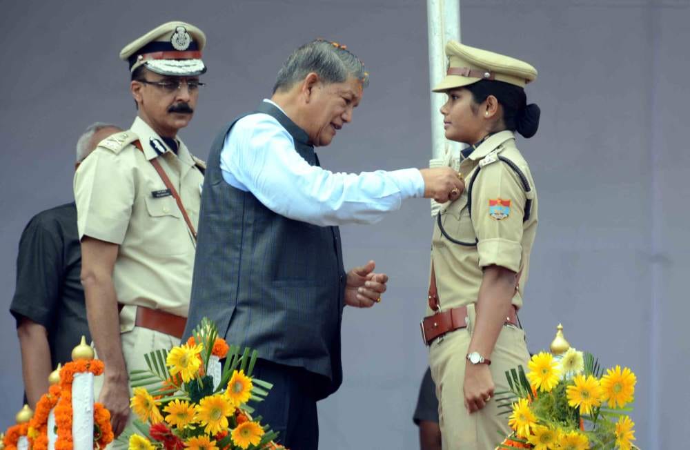 flag hoisting by uttarakhand cm harish rawat