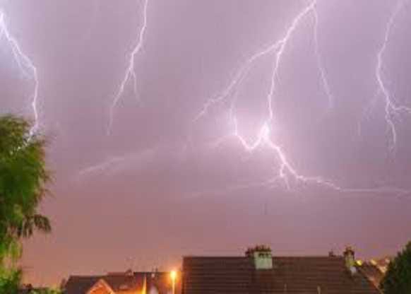 Three spot struck by lightning