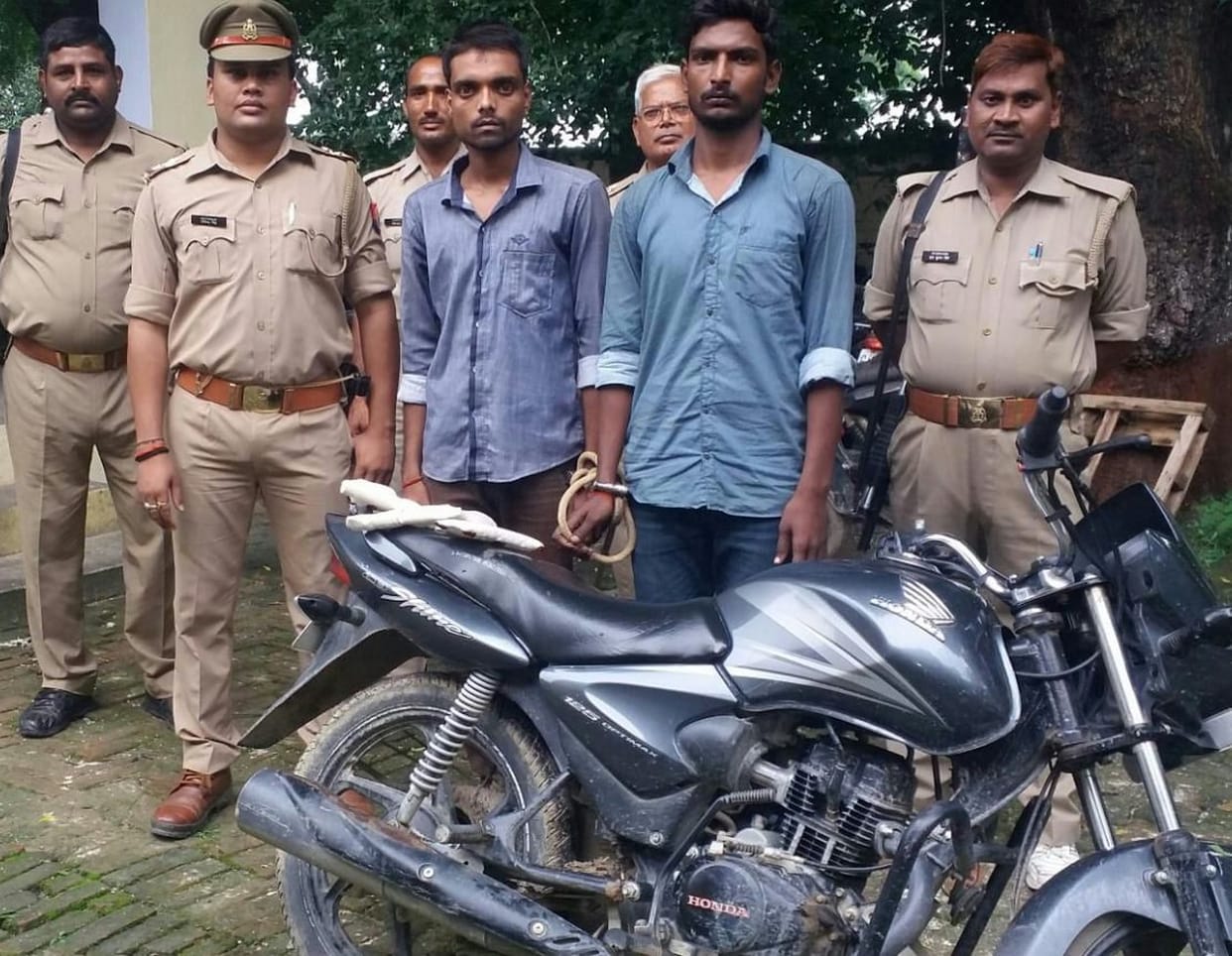 Two of the arrested accused in the encounter Lutkand
