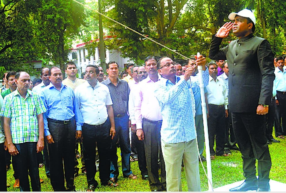 Gracefully waved tricolor on Independence Day