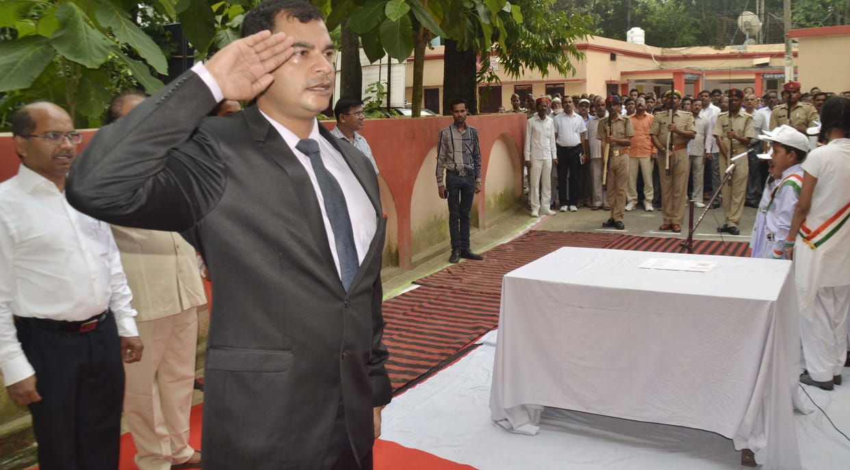 Tricolor waved gracefully across the district