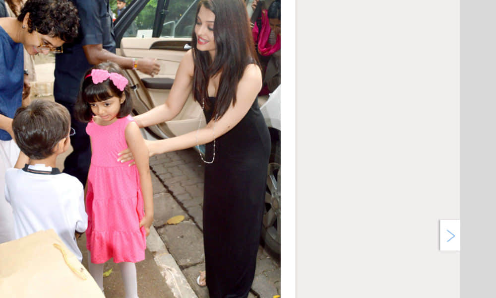 Azad Rao Khan greets Aaradhya Bachchan with a hug