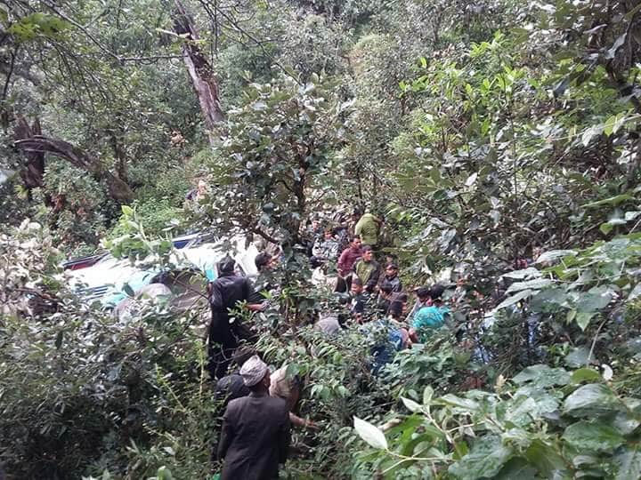 bus fell into ditch in baitadi nepal