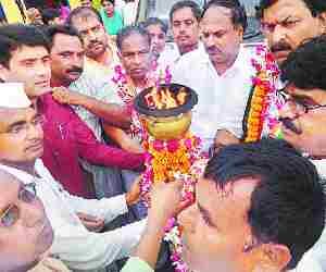 Rajiv Gandhi Jyoti Yatra reaches Amethi