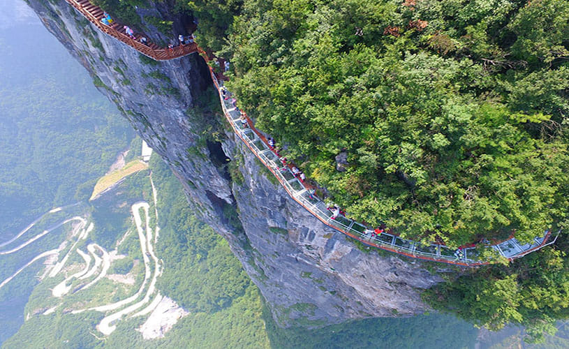 4,600ft Glass Walkway Opens In China