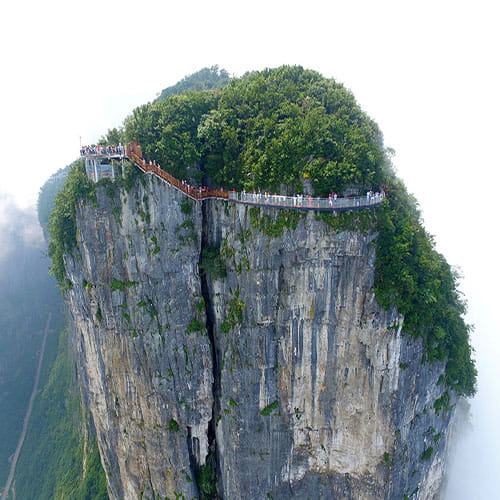 4,600ft Glass Walkway Opens In China