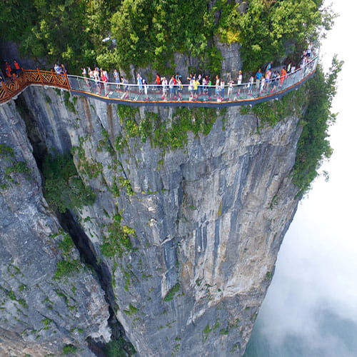4,600ft Glass Walkway Opens In China