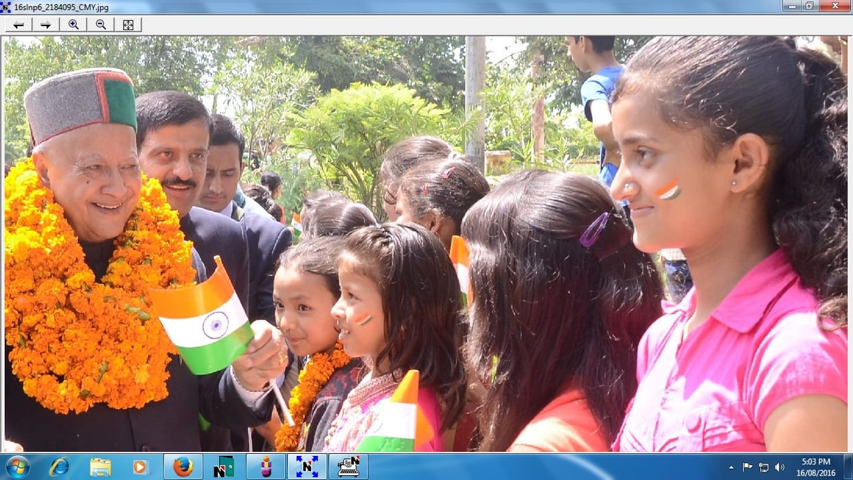 The national Flag raise in solan by cm