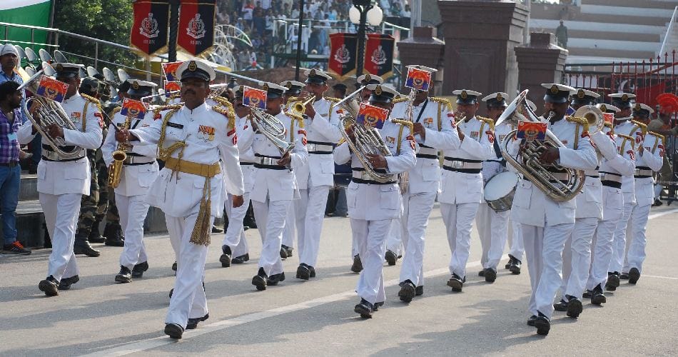 on 15 august 70th independence day celebration on wagah border amritsar
