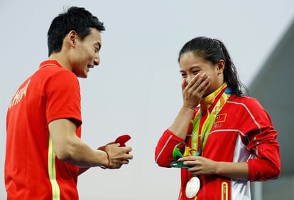 In Rio Olympic A diamond ring after a silver medal