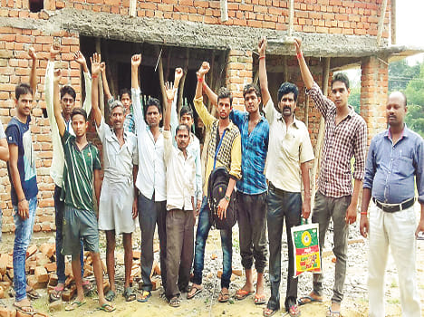 Anganwadi centers under construction fell down visor