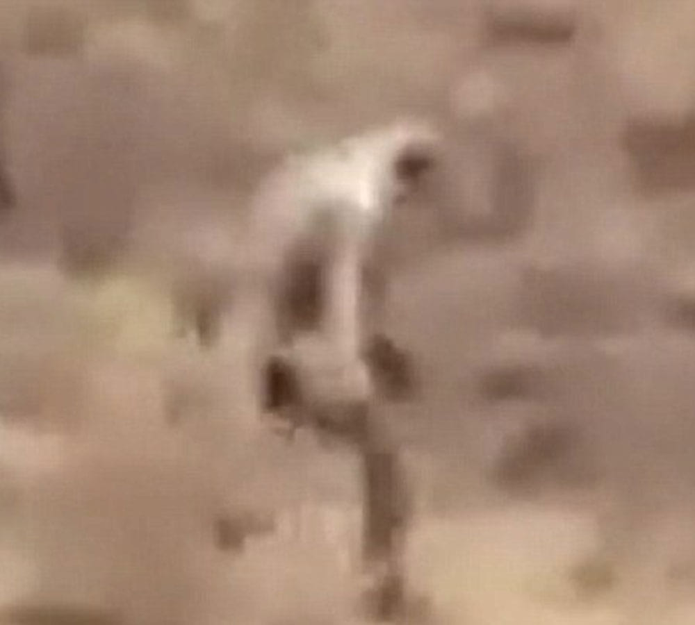 Mysterious man filmed roaming Portuguese desert