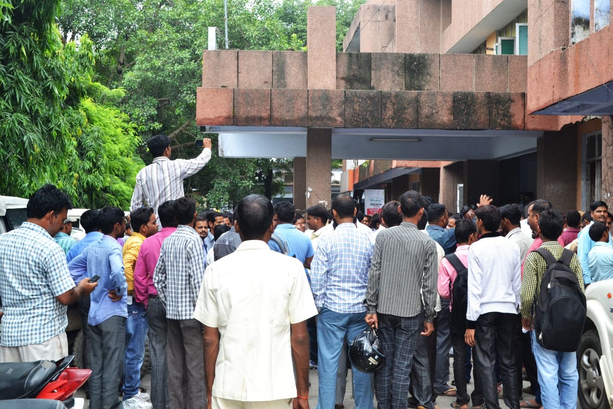 Demanding bribes from building development sprung tight cleaner 