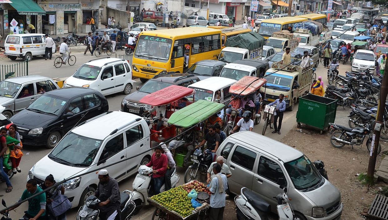 People were jammed from morning to evening.