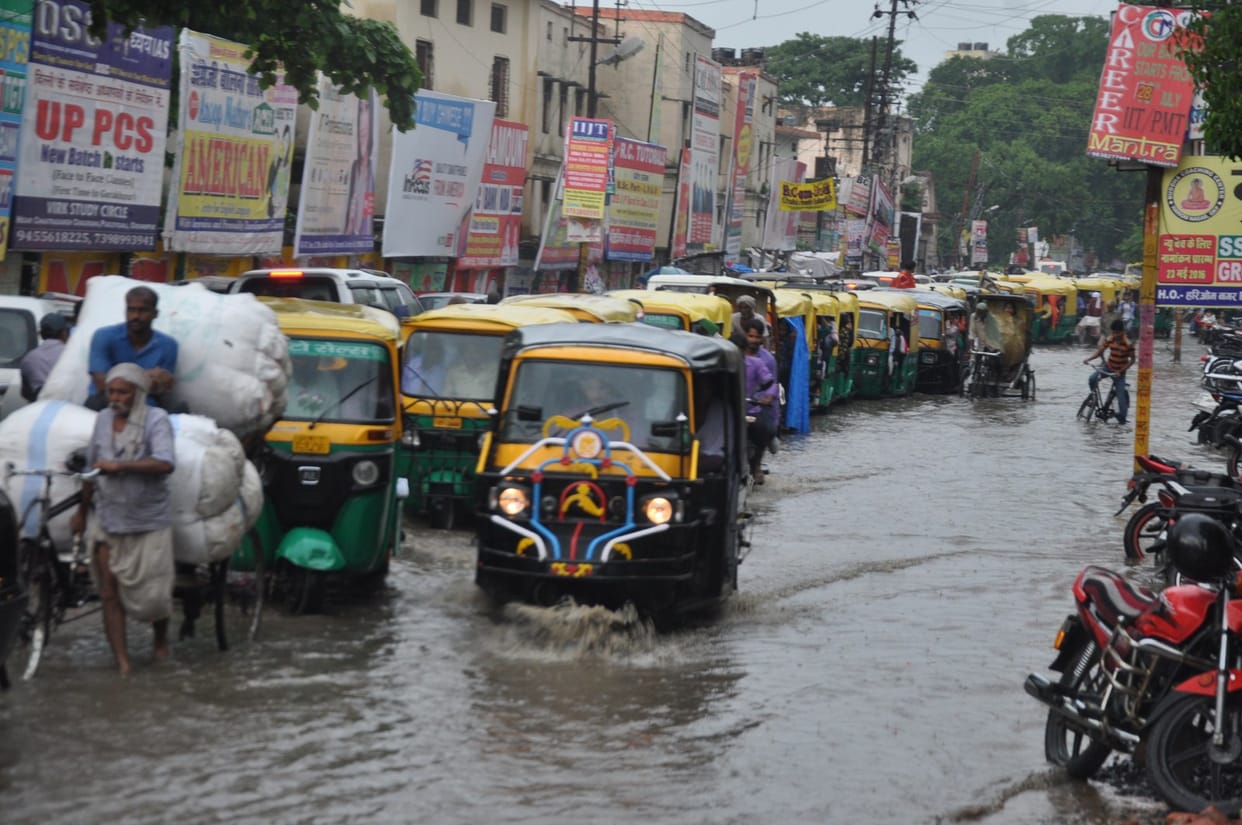 waterlogged in city due to rain