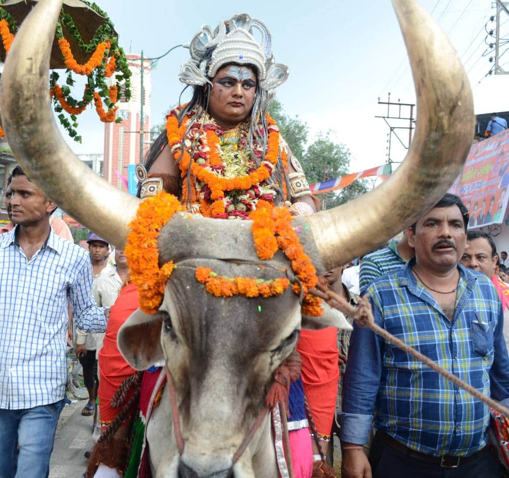 religious rally of tapkeshwar maharaj in dehradun
