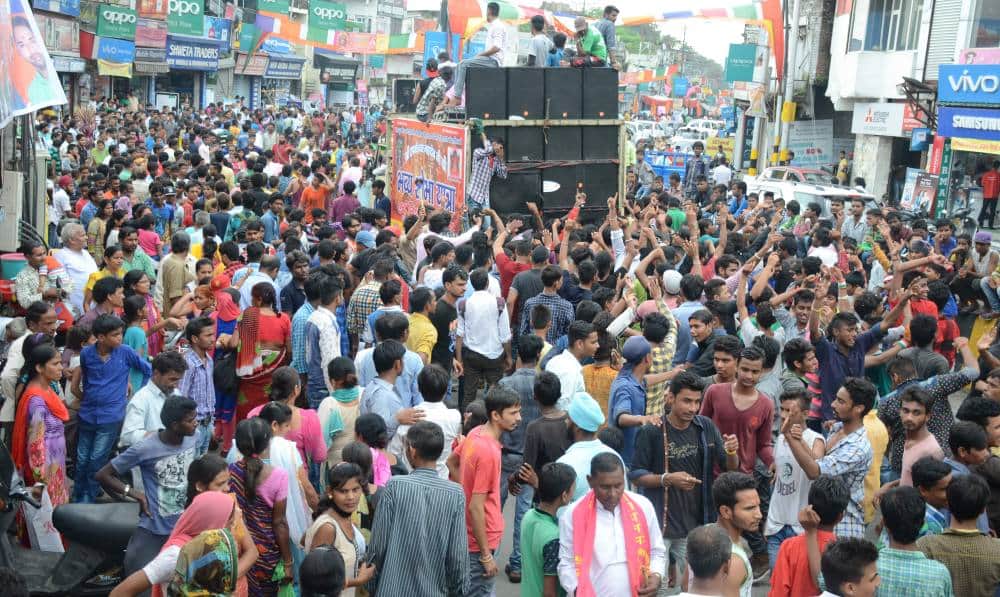 religious rally of tapkeshwar maharaj in dehradun