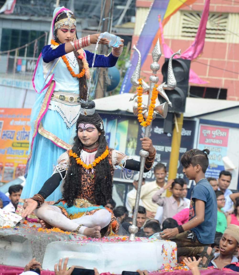 religious rally of tapkeshwar maharaj in dehradun