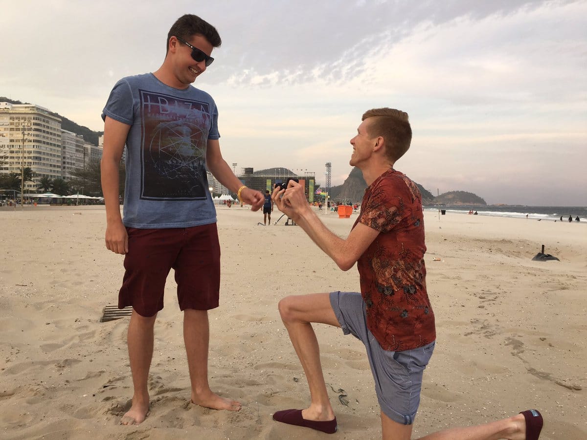 British Athlete Tom Bosworth Proposed His Gay Partner On Copacabana Beach