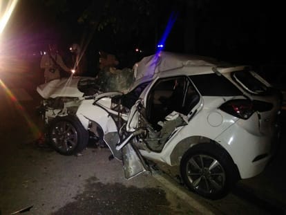 accident in chandigarh, two people injured