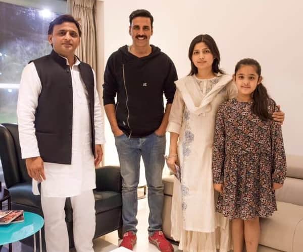  Akshay Kumar meets Akhilesh Yadav.