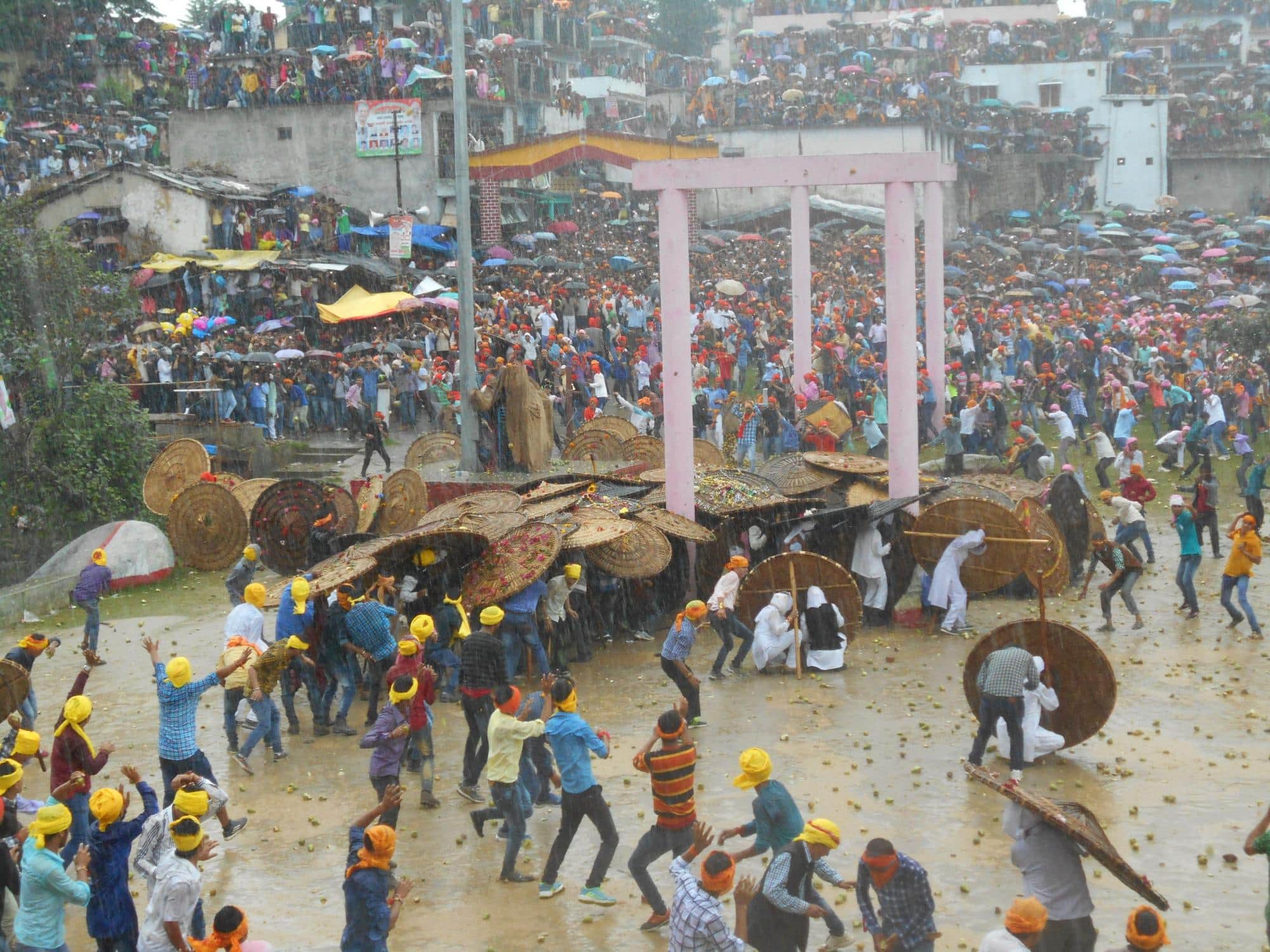 bagwal stone war held in uttarakhand.