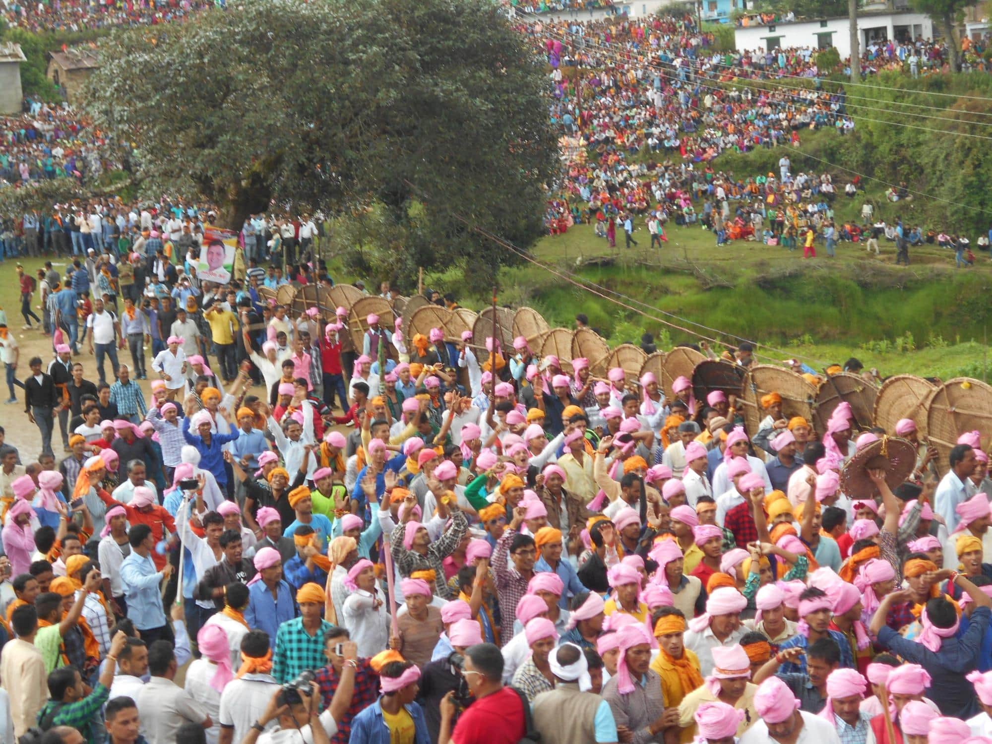 bagwal stone war held in uttarakhand.