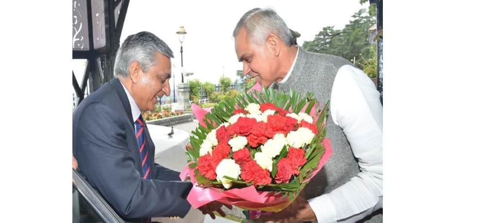 CJI Tirath Singh Thakur accorded warm welcome in Raj Bhawan Shimla