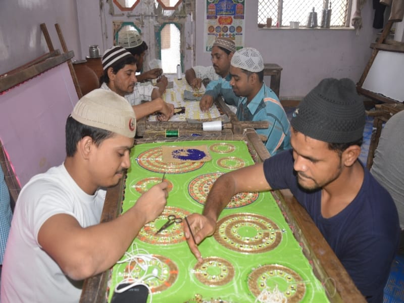 muslim workers preparing for janmashtmi