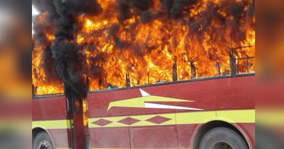 Orbit bus runs 2 men over in Ludhiana, angry mob torches it 