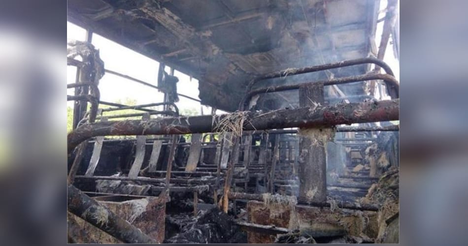 Orbit bus runs 2 men over in Ludhiana, angry mob torches it 