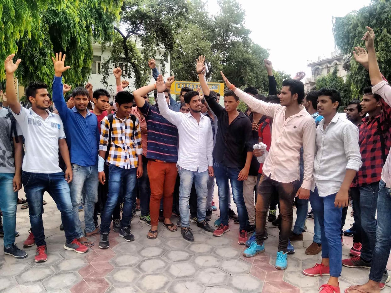Raging coach students on strike