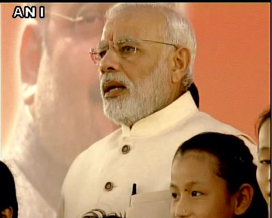 PM Narendra Modi at 'Bhoomi Poojan' for new building of BJP headquarters in Delhi